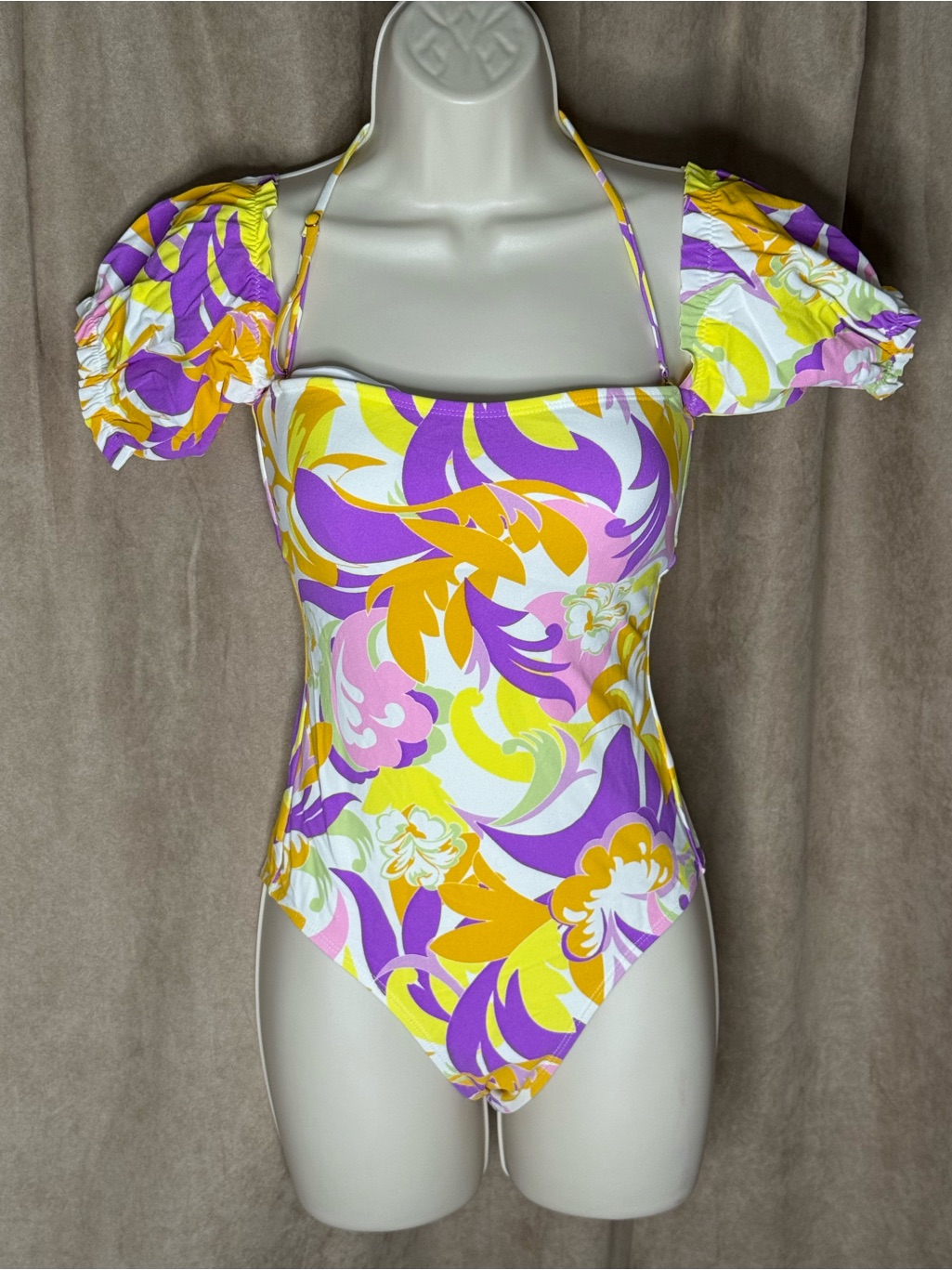 Bcbgeneration Give It A Swirl Off The Shoulder One Piece Suit Xs